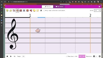 Makecode Arcade   creating a Musical theme tune in the Asset maker