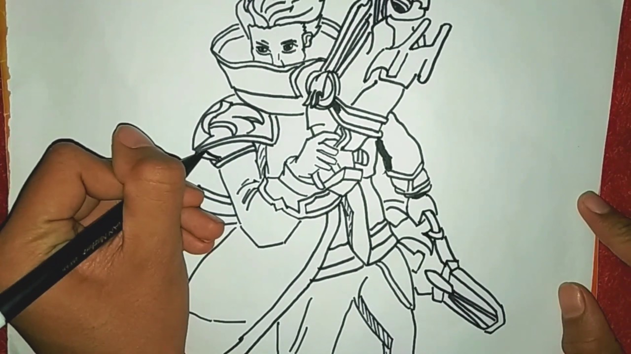 Cara Menggambar Hero Granger Mobile Legends Bang Bang Deni Art Drawing YouTube