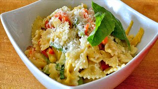 Pasta primavera with roasted vegetables