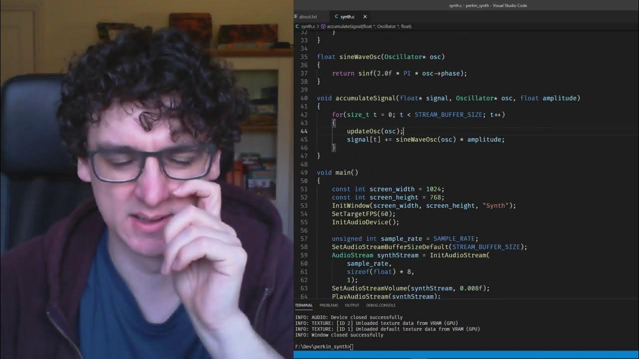 Coding a synthesizer in C (episode 2) YouTube