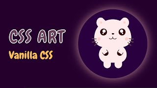 Cute Cat illustration with HTML & CSS