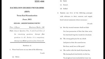 BEGE - 106 EEG 006  June 2021 Question Paper