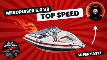 Top Speed Test: Mercruiser 5.0 V8 Speedboat Tears Through the Water! #speedboat #boat