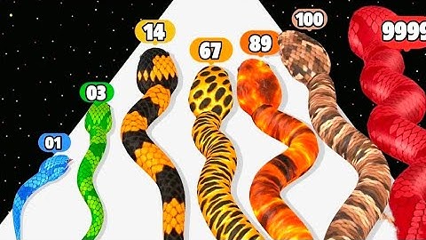 Snake Run Race - Level Up Snake Max Level Gameplay (New Update)