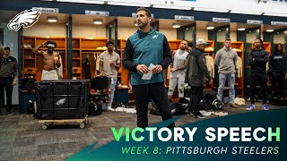 Nick Sirianni's Victory Speech After Philadelphia Eagles Week 8 Win vs. Pittsburgh Steelers
