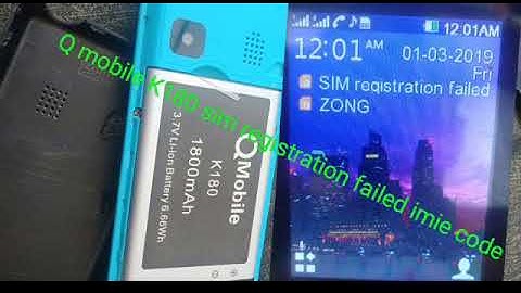 QMobile K180 registration failed