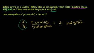 Multiplying Fractions Word Problems (ex 1)