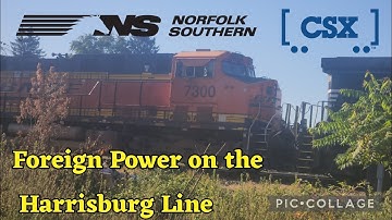 Foreign Power on the Hummelstown Harrisburg line | BNSF, CSX, AND NS HUMMELSTOWN PA