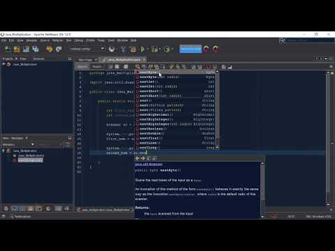 Basic Java Multiplication Using NetBeans IDE 12.0