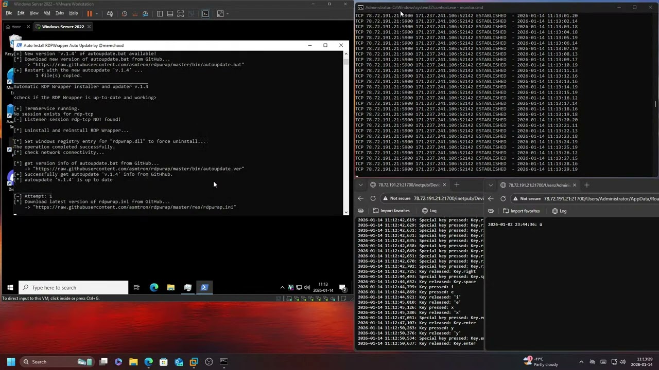 Installation of Radmin VPN and RDP Wrapper + User Creation