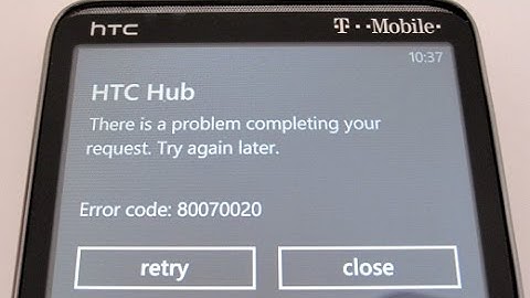 Fix for Microsoft Phone Error code : 80070020