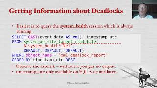 Deadlocks – Analysing, Preventing and Mitigating by Erland Sommarskog