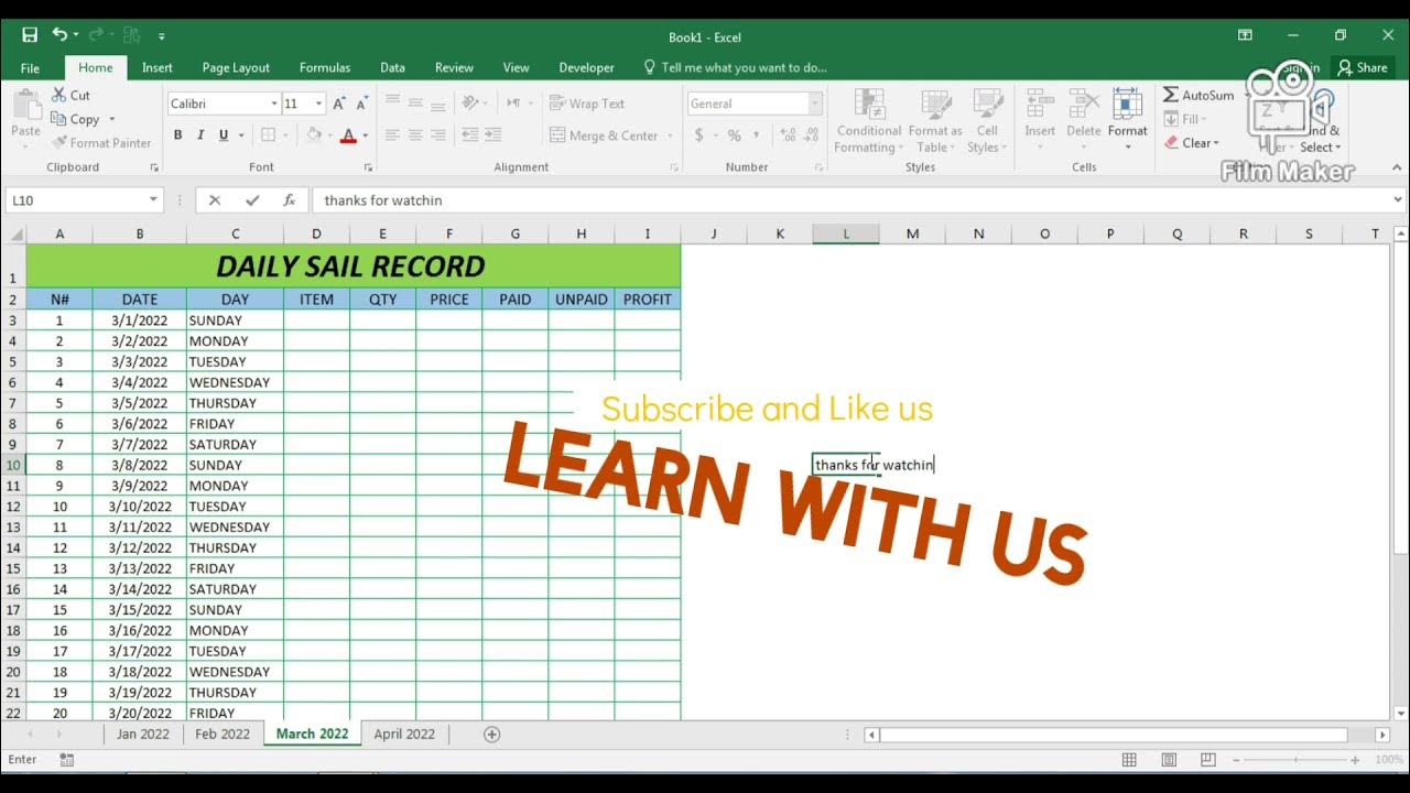 how to create excel daily sales record. Make your work easy with daily