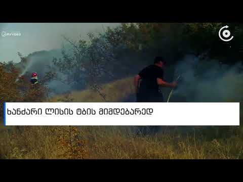 ლისის ტბასთან ხანძარია