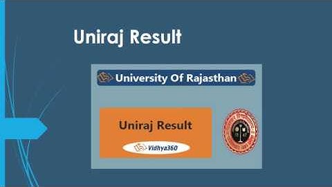 Uniraj Result 2019 : Download Rajasthan University UG & PG Result