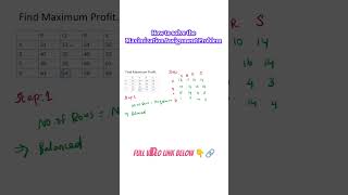How to Solve the Maximization Assignment Problem in tamil #or #assignment #shorts #maths