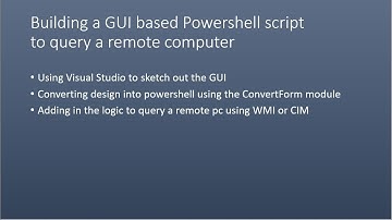 Building a GUI based PowerShell script to query a remote computer