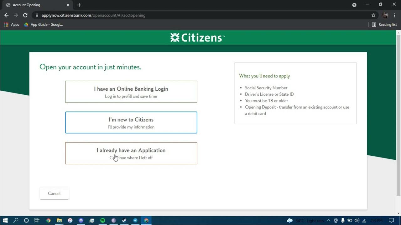 Create Account In Citizens Bank Sign Up Citizens Bank Online Banking