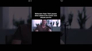 Peter Thiel human race question #fyp #peterthiel #palantir