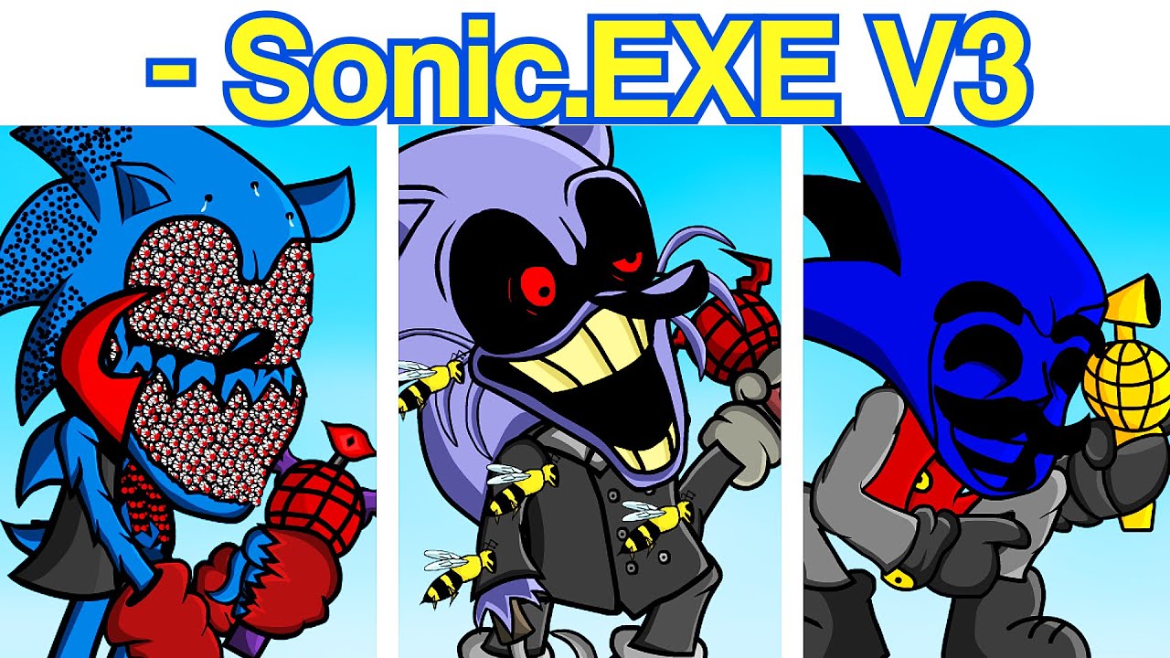 Friday Night Funkin' VS SONIC.EXE 2.0 FULL WEEK + Cutscenes (All  Secrets/Endings) (FNF Mod) (Majin) 