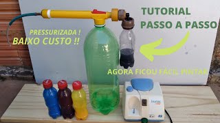 GENIAL, COMO FAZER PISTOLA DE PINTURA PRESSURIZADA COM GARRAFA PET E APARELHO DE INALADOR