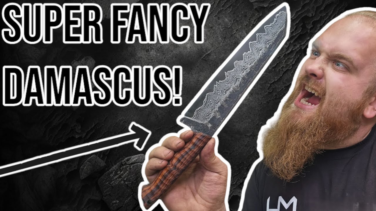 The nicest Outdoor Knife i ever made? - 100 Layer Damascus San Mai