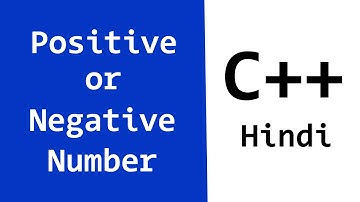 Check for Positive or Negative Number or Zero | C++ Example Program ( Hindi )