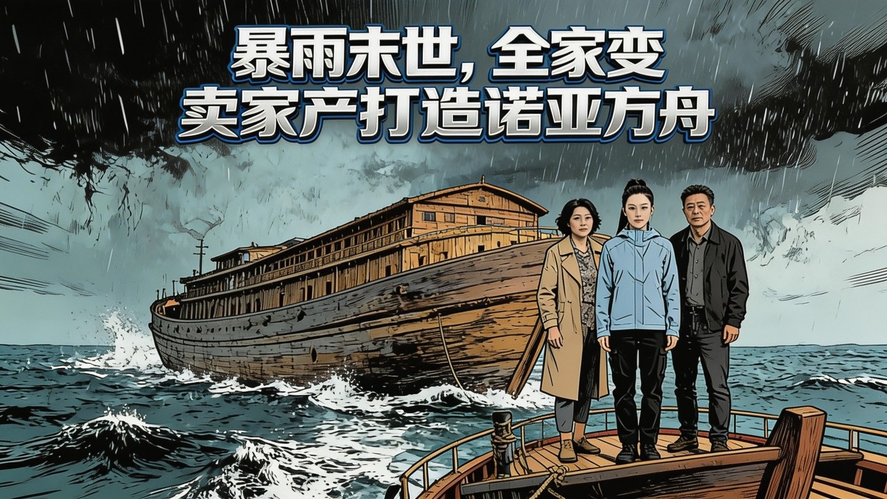 《暴雨末世：全家變賣家產打造諾亞方舟》｜海嘯末世重生！只剩30天滅世，我們變賣所有財產，把廢船改成鋼鐵堡壘 #末世重生 #諾亞方舟打造