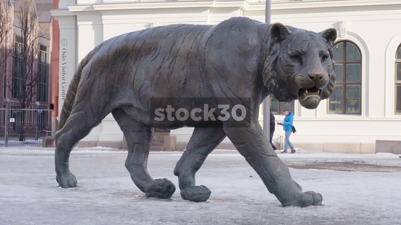 The Tiger Sculpture Near Oslo Central Station, Norway YouTube