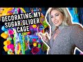 DECORATING MY SUGAR GLIDER CAGE! | KristenLeannimal