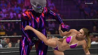 Ronda Rousey vs. Purple Alien Queen - WWE 2K23 💜