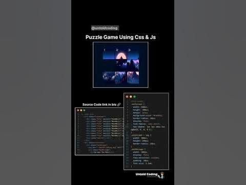 Puzzle Game using HTML, CSS & JS #learncss - YouTube