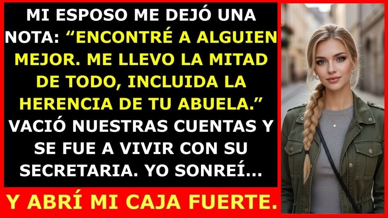 Mi Esposo Dejó una Nota: Se Lleva la Mitad, Incluso la Herencia de Mi Abuela — Abrí la Caja Fuerte