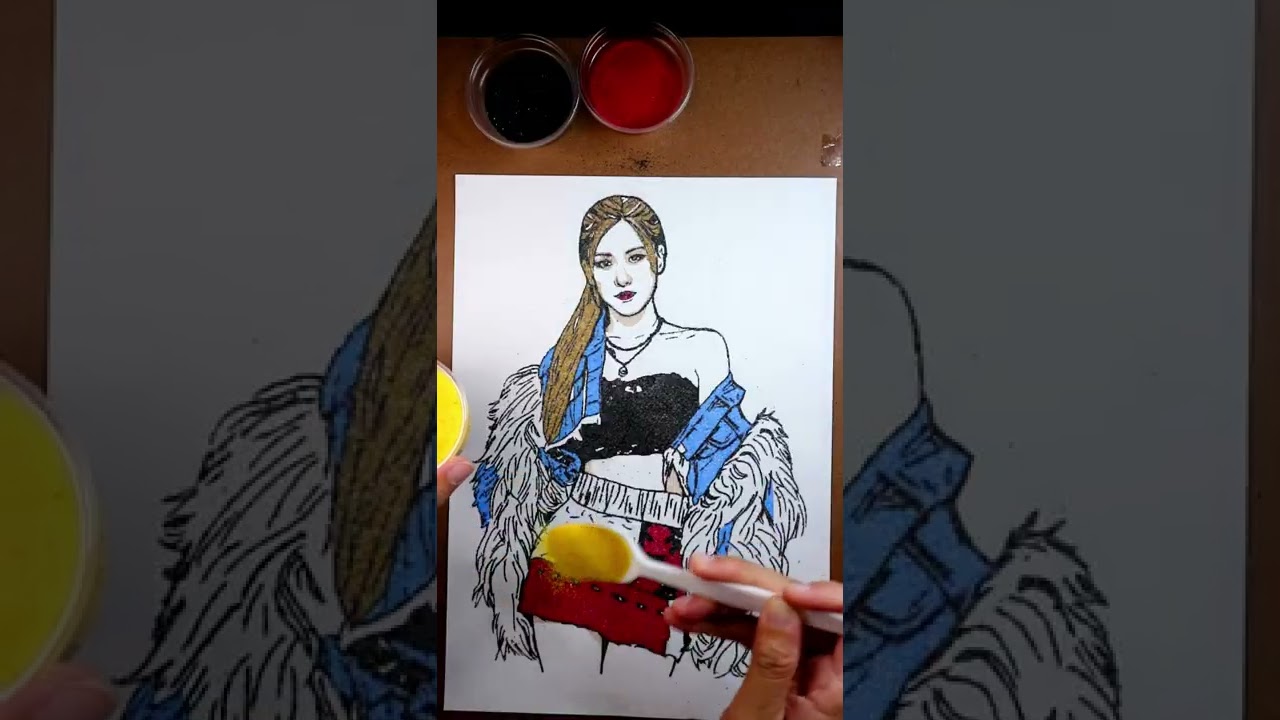 Satisfying Sand Art BLACKPINK ROSE 