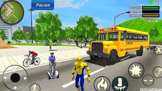 School and Monster Truck Driving at Vegas City - Spider Rope Hero Gangster Crime - Android Gameplay