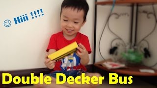 Double Decker Bus | Unboxing NEW Double Decker Bus Video For Kids - Xe Ô tô Buýt 2 tầng - HT BabyTV