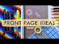 CREATIVE FRONT PAGE DESIGN FOR SCHOOL PROJECT 🌼 DIY: NOTEBOOK DECORATION IDEAS🌼 DRAWING FLOWERS