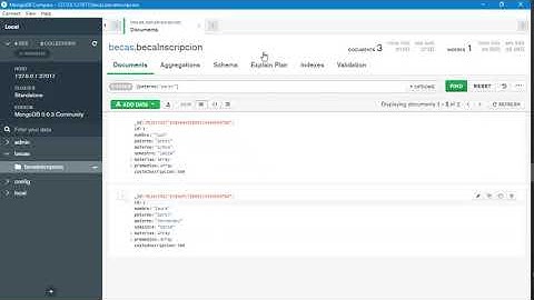 Búsquedas en los documentos JSON con MongoDB Compass