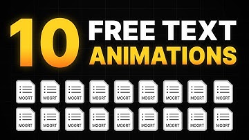 FREE Text Animations Pack for Premiere Pro & AE (10 Included!)