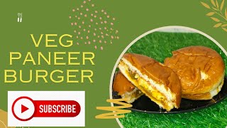 Veg paneer burger  snacks