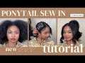 Ponytail Sew In ft Curls Queen Yaki Hair