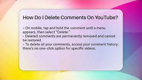 How Do I Delete Comments On YouTube? - Everyday-Networking