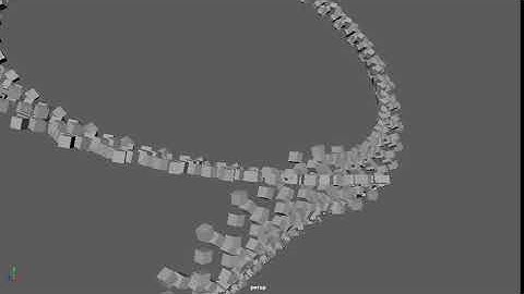 Abstract moving cubes in Maya