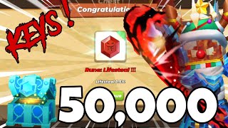 Wasting $50,000 Keys in BedWars!!! (Blockman Go) (Use Headphones 🎧)