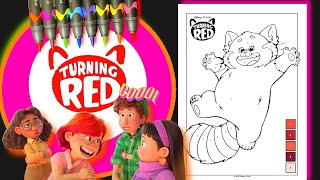 Color By Number Red Panda Mei Lee| Disney Pixar Turning Red