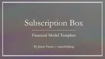 Subscription Box Financial Feasibility Template