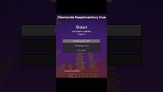 Gamerule keepinventory true #diamond #minecraft #minecraftshorts