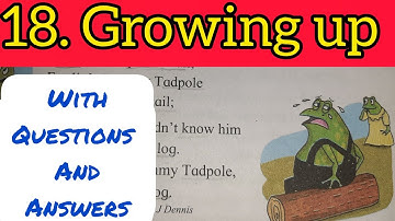 4th Std - English - Chapter 18 Growing up in hindi with questions answers/exercise-Maharashtra board