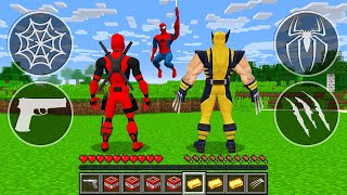 How to Play DEADPOOL and WOLVERINE vs SPIDER MAN SUPERHEROES in Minecraft Compilation