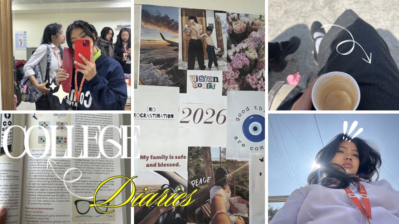 College vlog🌷✨-making my VISION BOARD ✨💋for 2026 , it’s never too late to start again😊💕 RIPANS 🏥